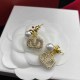 Gold Elegant Letter Patchwork Earrings