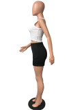 Pink Casual Letter Print Basic O Neck Sleeveless Two Pieces