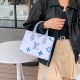 White Elegant Letter Patchwork Bags