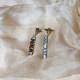 Gold Street Letter Rhinestone Earrings