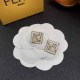 White Simplicity Letter Patchwork Earrings