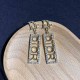 Gold Street Letter Rhinestone Earrings