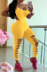 Yellow Sexy Solid Patchwork Skinny Jumpsuits