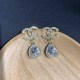Gold Celebrities Letter Patchwork Rhinestone Earrings