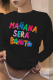 Black Casual Street Print Patchwork Letter O Neck Tops