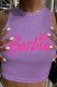 Purple Sexy Street Print Letter O Neck Tops