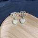 Silver Simplicity Letter Patchwork Rhinestone Earrings