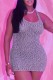 Purple Casual Solid Backless Spaghetti Strap Sleeveless Dress Dresses