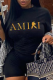 Black Casual Street Print Patchwork Letter O Neck T-Shirts