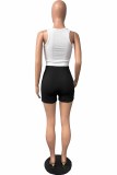 Pink Sexy Casual Print Letter O Neck Sleeveless Two Pieces