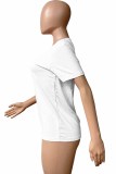 Pink Casual Character Print Letter O Neck T-Shirts