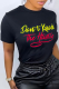 Black Street Daily Print Patchwork O Neck T-Shirts