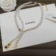 White Vintage Geometric Pearl Necklaces