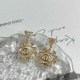 Gold Street Letter Patchwork Rhinestone Earrings