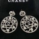 Silver Street Letter Patchwork Earrings