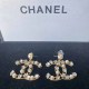 White Gold Street Geometric Patchwork Rhinestone Earrings