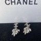Silver Street Letter Patchwork Rhinestone Earrings
