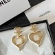 White Gold Elegant Geometric Patchwork Earrings