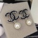 Black Street Letter Patchwork Earrings