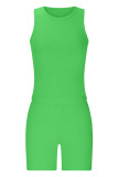 Rose Red Casual Sportswear Solid Patchwork O Neck Two Pieces