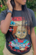 Black Street Daily Print Patchwork O Neck T-Shirts
