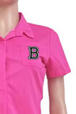 Red Casual Print Letter Turndown Collar Short Sleeve Two Pieces