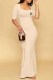 Skin Color Sexy Print Letter Square Collar Trumpet Mermaid Dresses