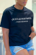 Black Casual Daily Print Patchwork Letter V Neck T-Shirts