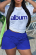 White Street Daily Print Letter O Neck T-Shirts