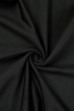 Black Sexy Solid Tassel Backless Strapless Sleeveless Dress Dresses