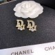 Gold Celebrities Letter Rhinestone Earrings
