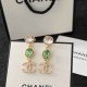 Multicolor Celebrities Letter Patchwork Rhinestone Earrings