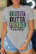 Light Gray Casual Vintage Print Patchwork O Neck T-Shirts