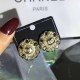 Gold Elegant Letter Rhinestone Earrings