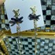 Gold Street Letter Chains Earrings