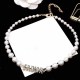 White Celebrities Simplicity Letter Pearl Rhinestone Necklaces