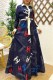 Navy Blue Casual Elegant Print Letter Turndown Collar Shirt Dress Dresses