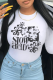 White Street Vintage Print Patchwork O Neck T-Shirts