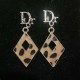 Black Brown Street Simplicity Letter Patchwork Earrings