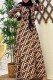 Coffee Casual Elegant Print Letter Turndown Collar Shirt Dress Dresses