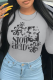 Light Gray Street Vintage Print Patchwork O Neck T-Shirts