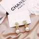 Gold Elegant Letter Patchwork Pearl Earrings