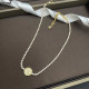 White Gold Simplicity Letter Rhinestone Necklaces