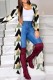 Green Casual Print Cardigan Outerwear