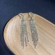 Gold Street Letter Tassel Rhinestone Earrings