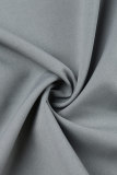 Grey Street Solid Patchwork Pocket High Opening Loose High Waist Type A Solid Color Bottoms