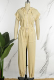Black Casual Solid Patchwork Hooded Collar Regular Long Sleeve Two Piece Set