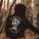 Black BUY ME FLOWERS AND KISS MY ASS PRINTED HOODIE