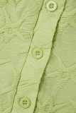 Green Casual Solid Patchwork Long Sleeve Two Pieces