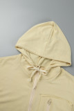 Black Casual Solid Patchwork Hooded Collar Regular Long Sleeve Two Piece Set